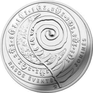 1,5 Eur moneta, skirta Joninėms (Rasos šventei) (iš serijos „Tradicinės lietuvių šventės”)