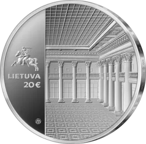 20 Eur moneta, skirta Lietuvos banko 100 m. sukakčiai