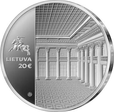 20 Eur moneta, skirta Lietuvos banko 100 m. sukakčiai